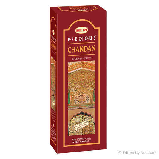 Chandan - Hem Incense Sticks 20g x 6 Hex Pack