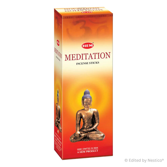 Meditation - Hem Incense Sticks 20g x 6 Hex Pack