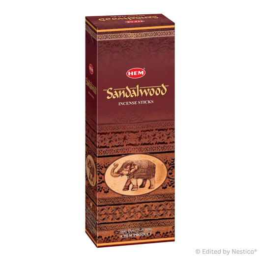 Sandalwood - Hem Incense Sticks 20g x 6 Hex Pack