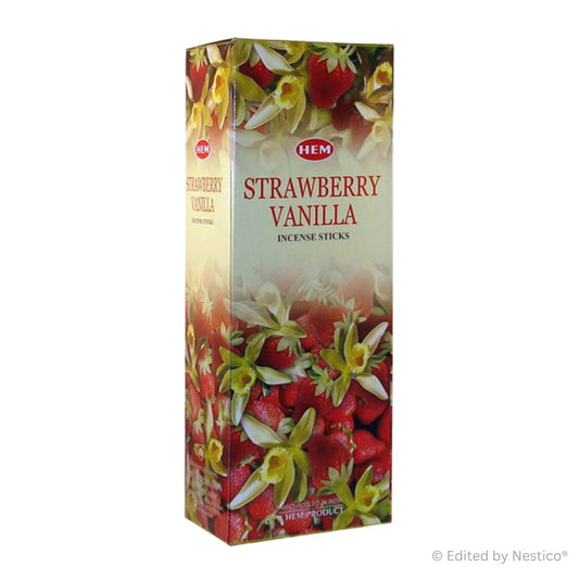 Strawberry Vanilla - Hem Incense Sticks 20g x 6 Hex Pack