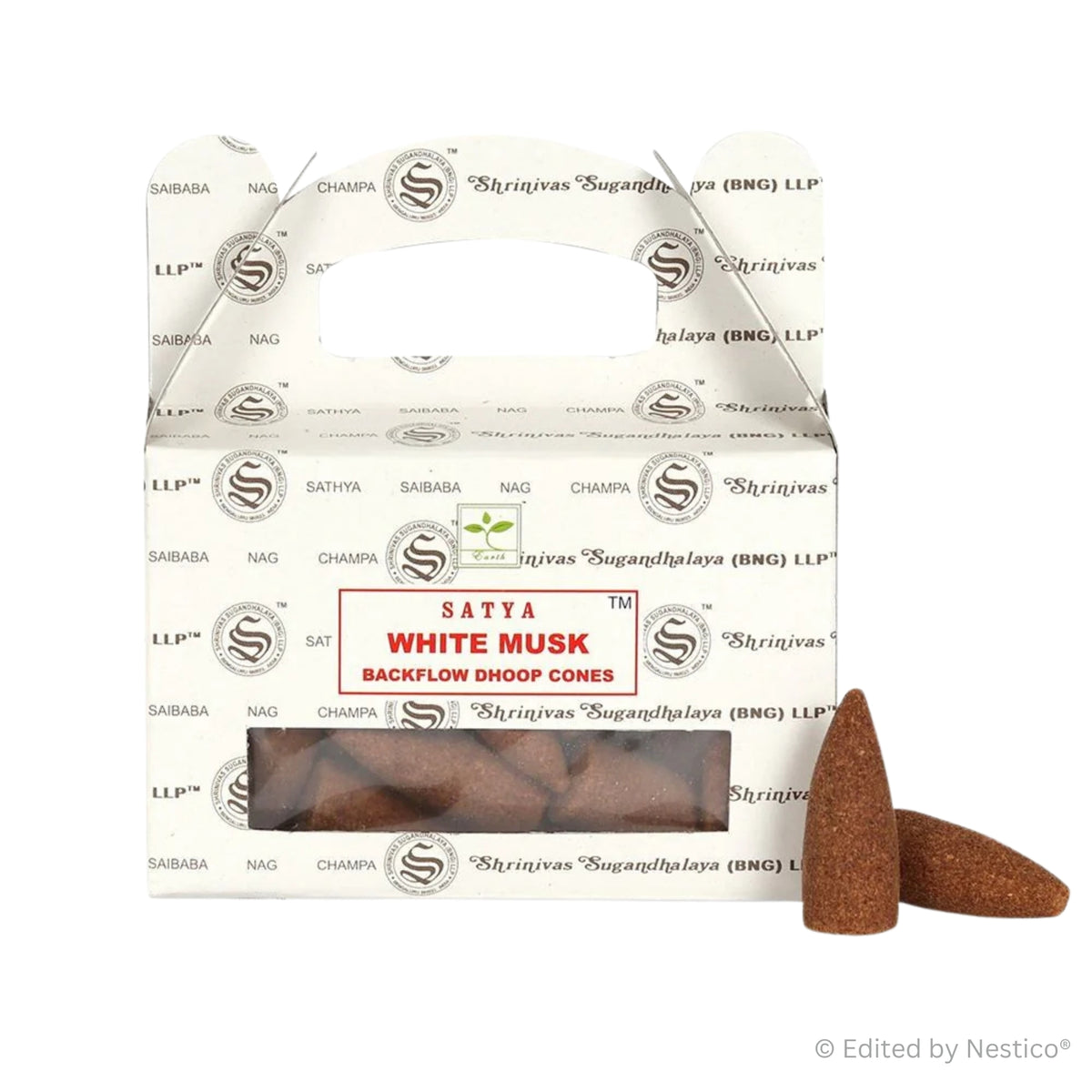 White Musk - Satya Backflow Incense Cones