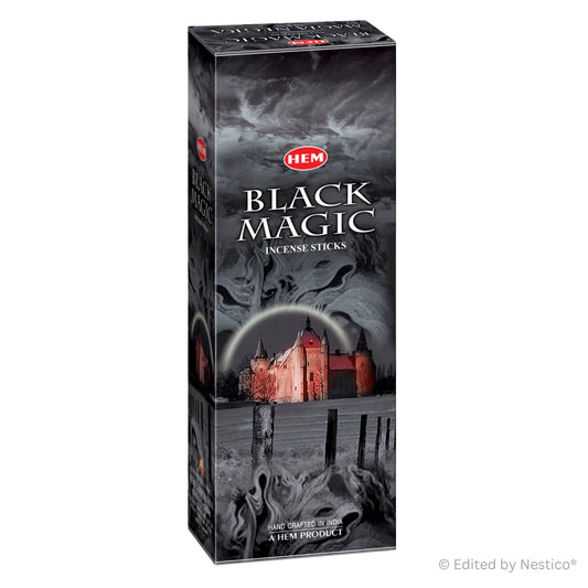 Black Magic - Hem Incense Sticks 20g x 6 Hex Pack