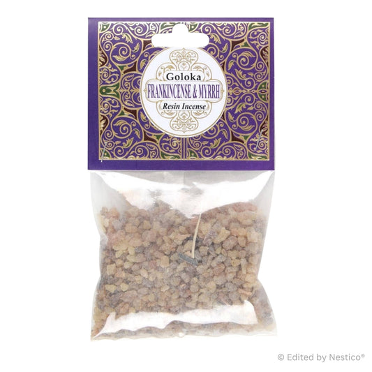 Goloka Frankincense Myrrh Resin Incense - 30g