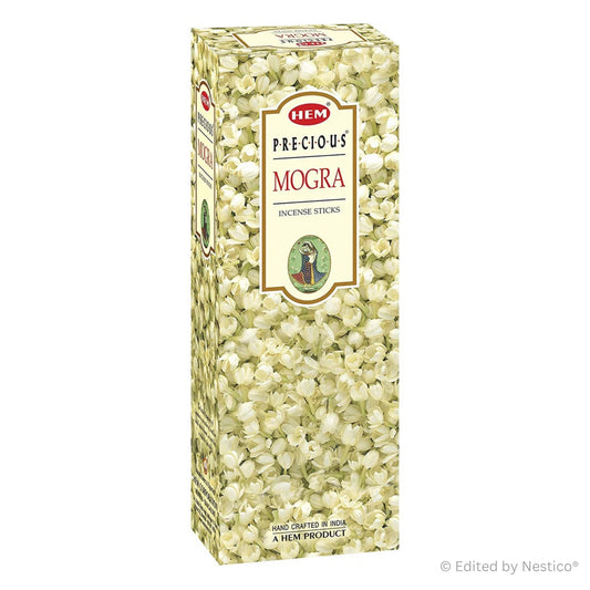 Mogra - Hem Incense Sticks 20g x 6 Hex Pack