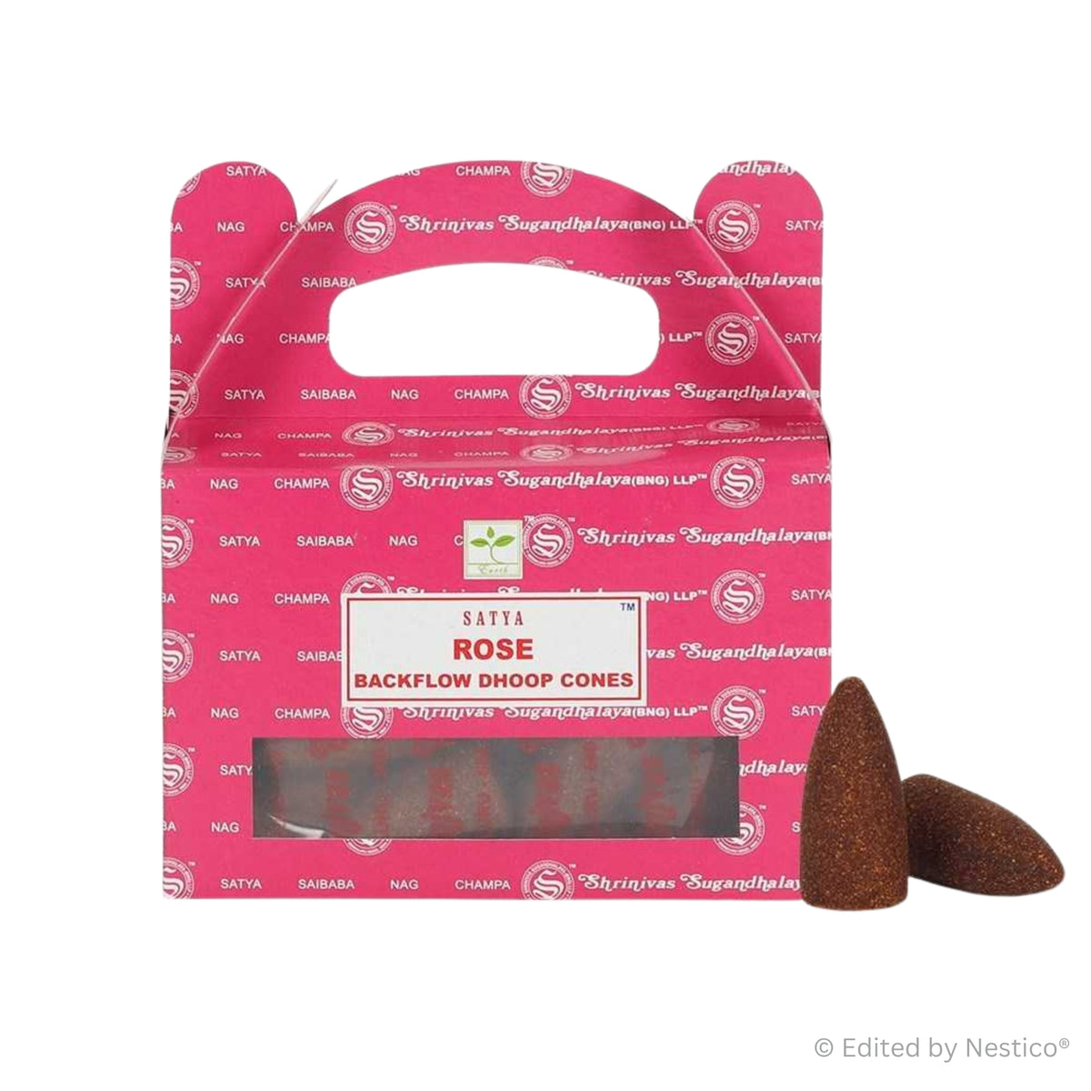 Rose - Satya Backflow Incense Cones