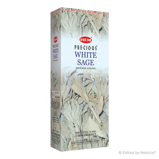 White Sage - Hem Incense Sticks 20g x 6 Hex Pack